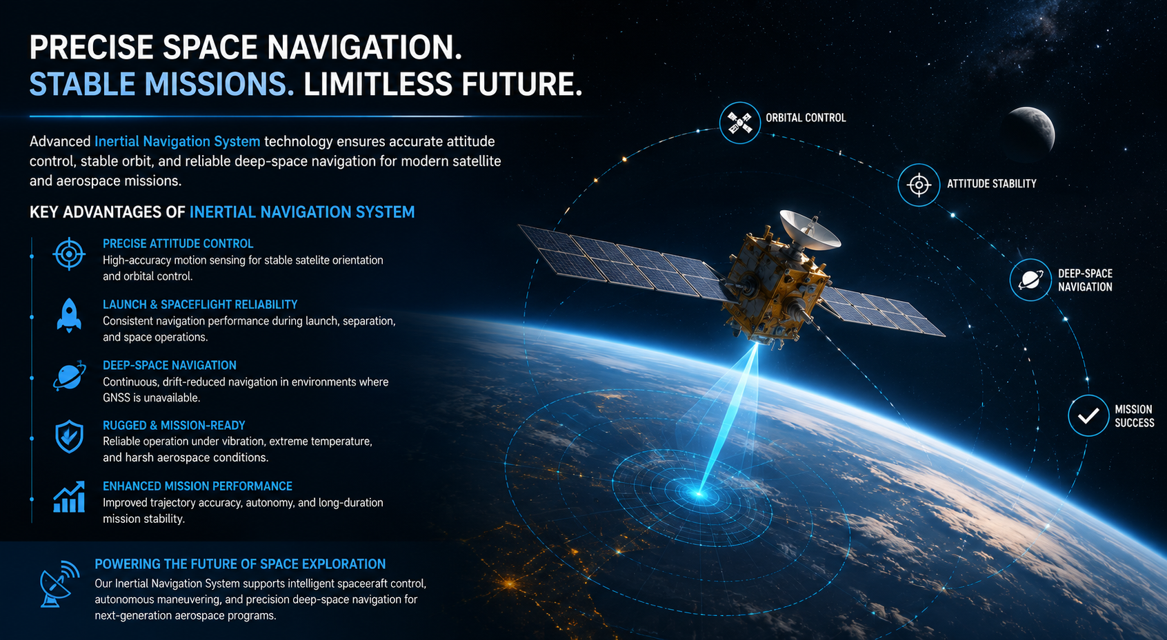 Precision Spacecraft Gyroscope Inertial Navigation System for Satellite ...